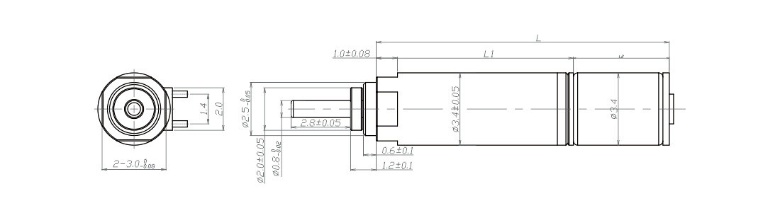 3.4mm gearbox drawing