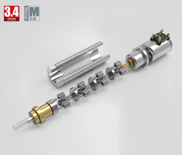 3.4mm DC Dişli Motor