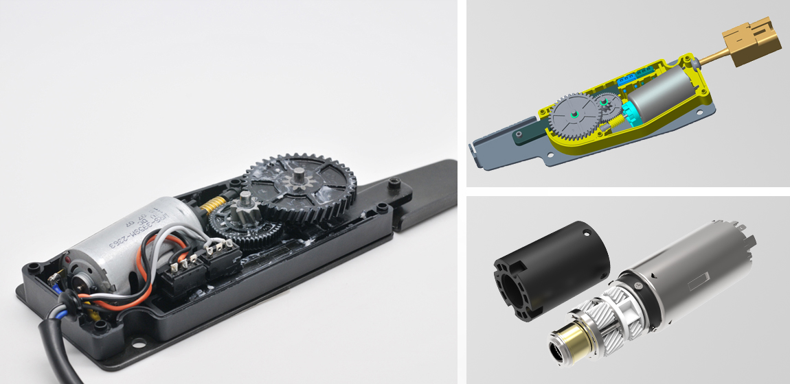 Motores de engranajes de 12V con codificadores