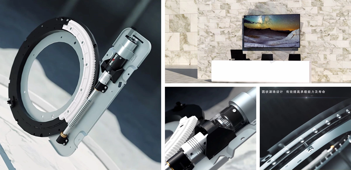 rotating screen gear motor