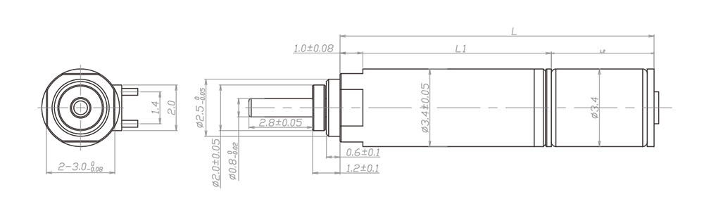 3.4mm gearbox drawing