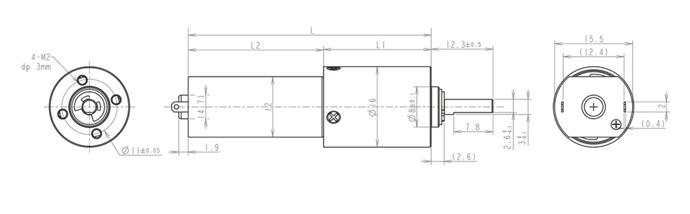 16mm şanzıman çizimi