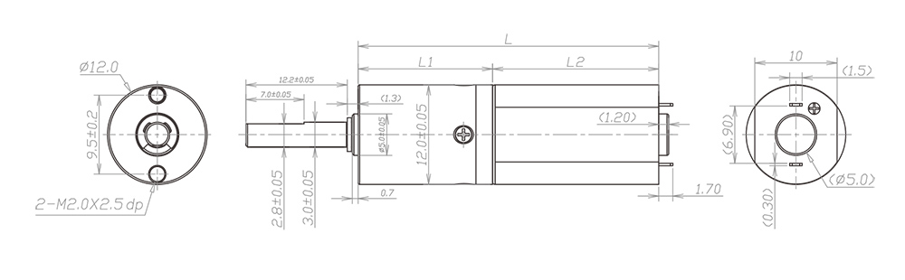 12mm gearbox drawing
