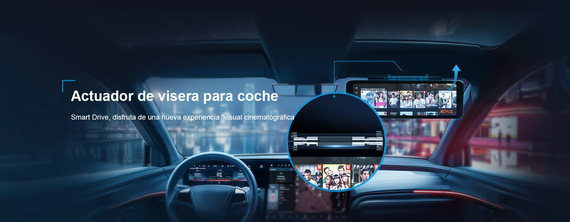 Actuador de visera para coche