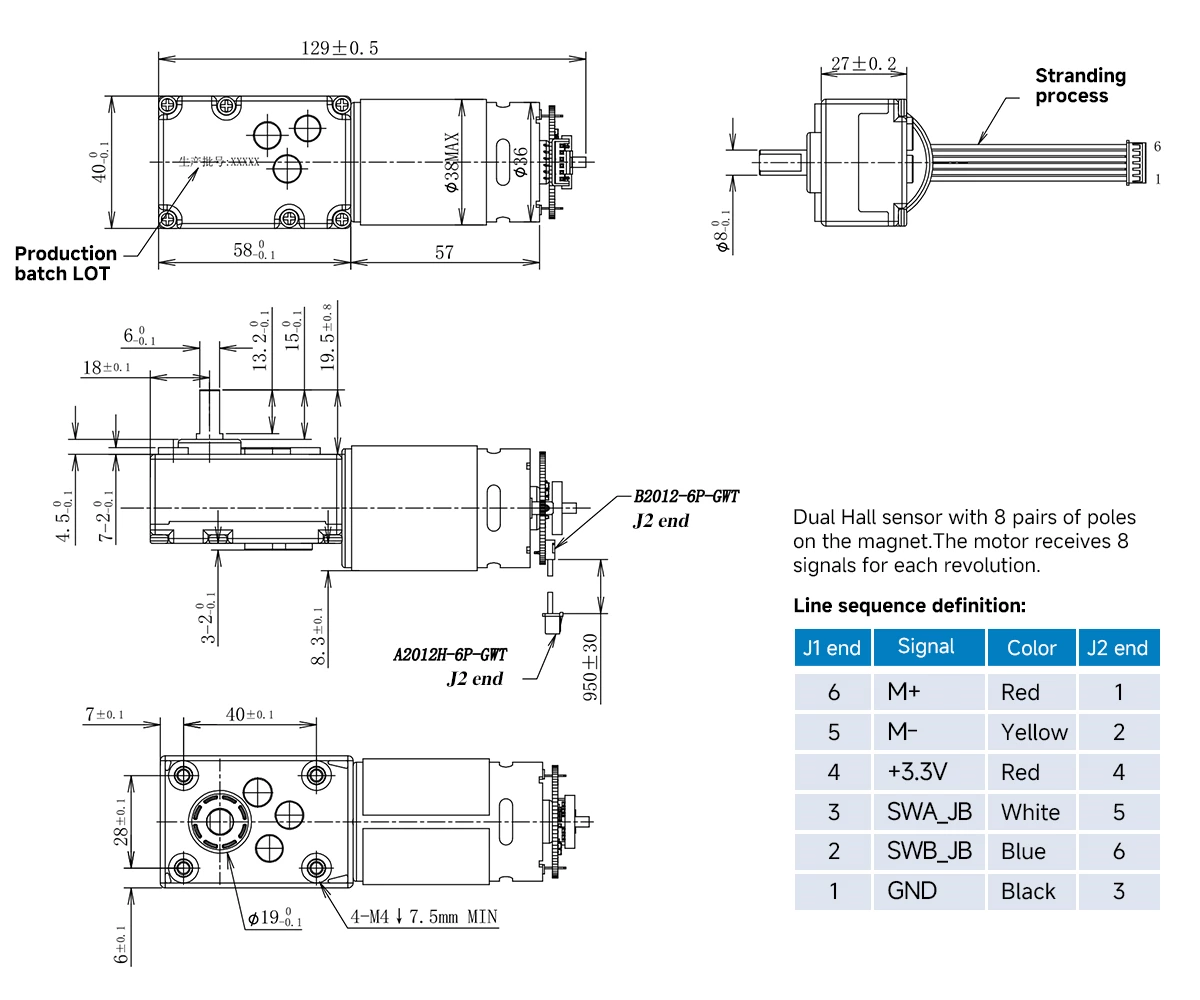 5840 Right Angle Gear Motor 12V