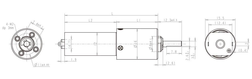 MD16mm technical drawing