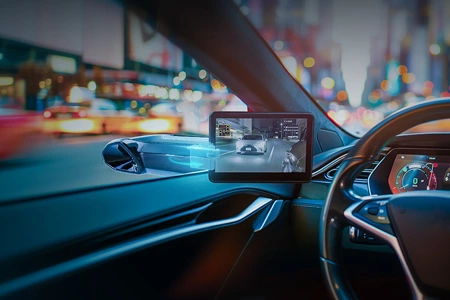 Automotive electronic exterior rearview mirror (CMS)