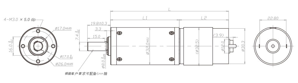 MD32mm Parametric drawing