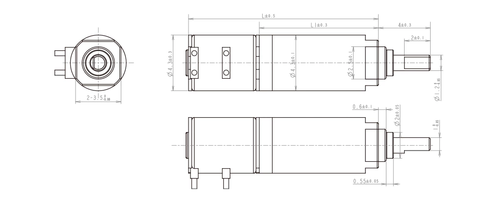 4.3mm Réducteur planétaire en plastique