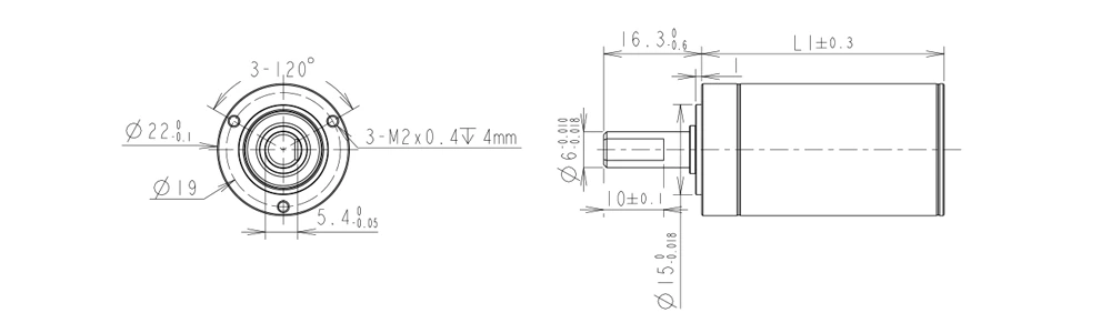 22mm high-preformance gear motor