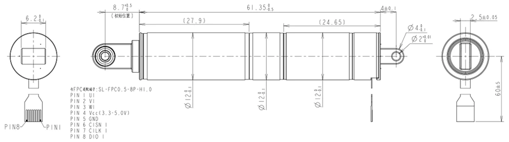 Robot neuron palm core direct push rod motor