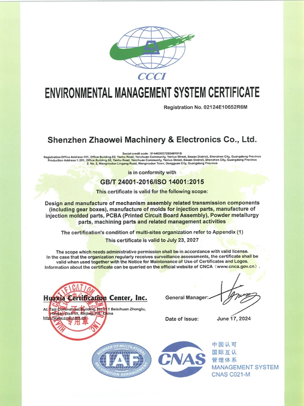 ISO 14001 Certificate