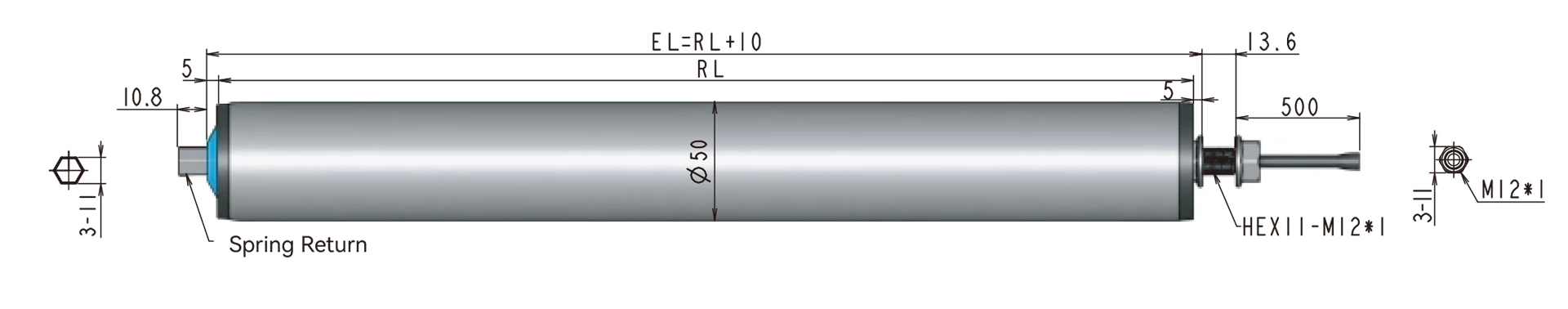 50mm Roller Motor Series