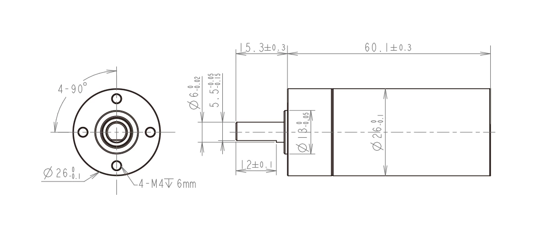 26mm high-preformance gear motor